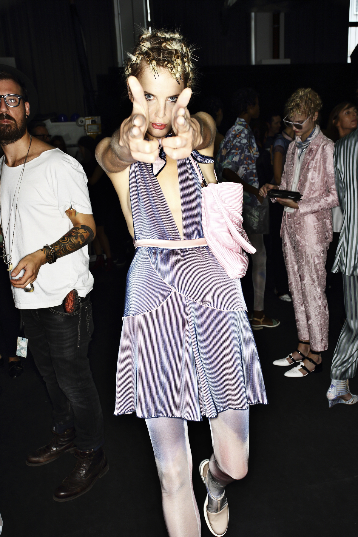 Emporio Armani SS14 Fashion Show Milan Backstage