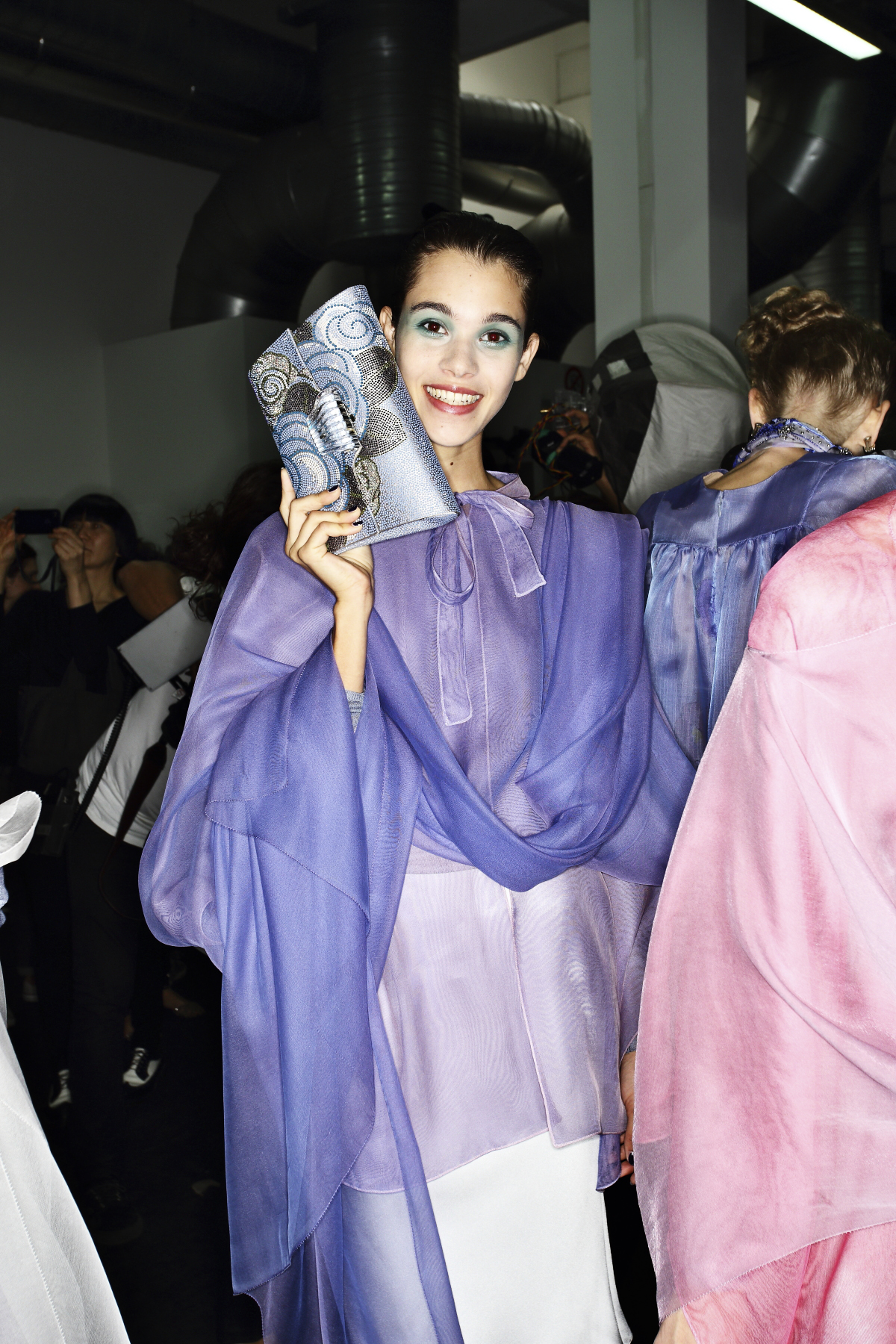 Giorgio Armani SS14 Fashion Show Milan Backstage