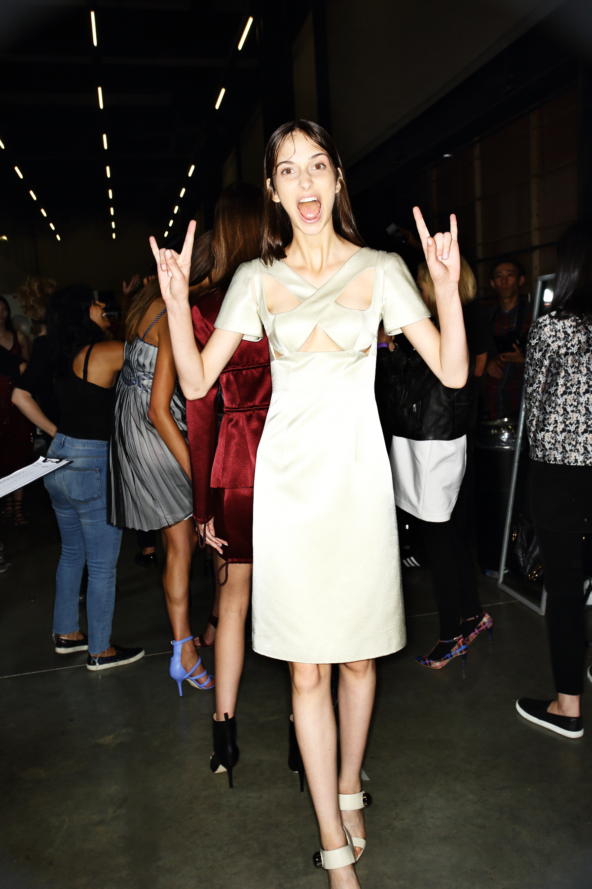 Christopher Kane SS15 Fashion Show London Backstage