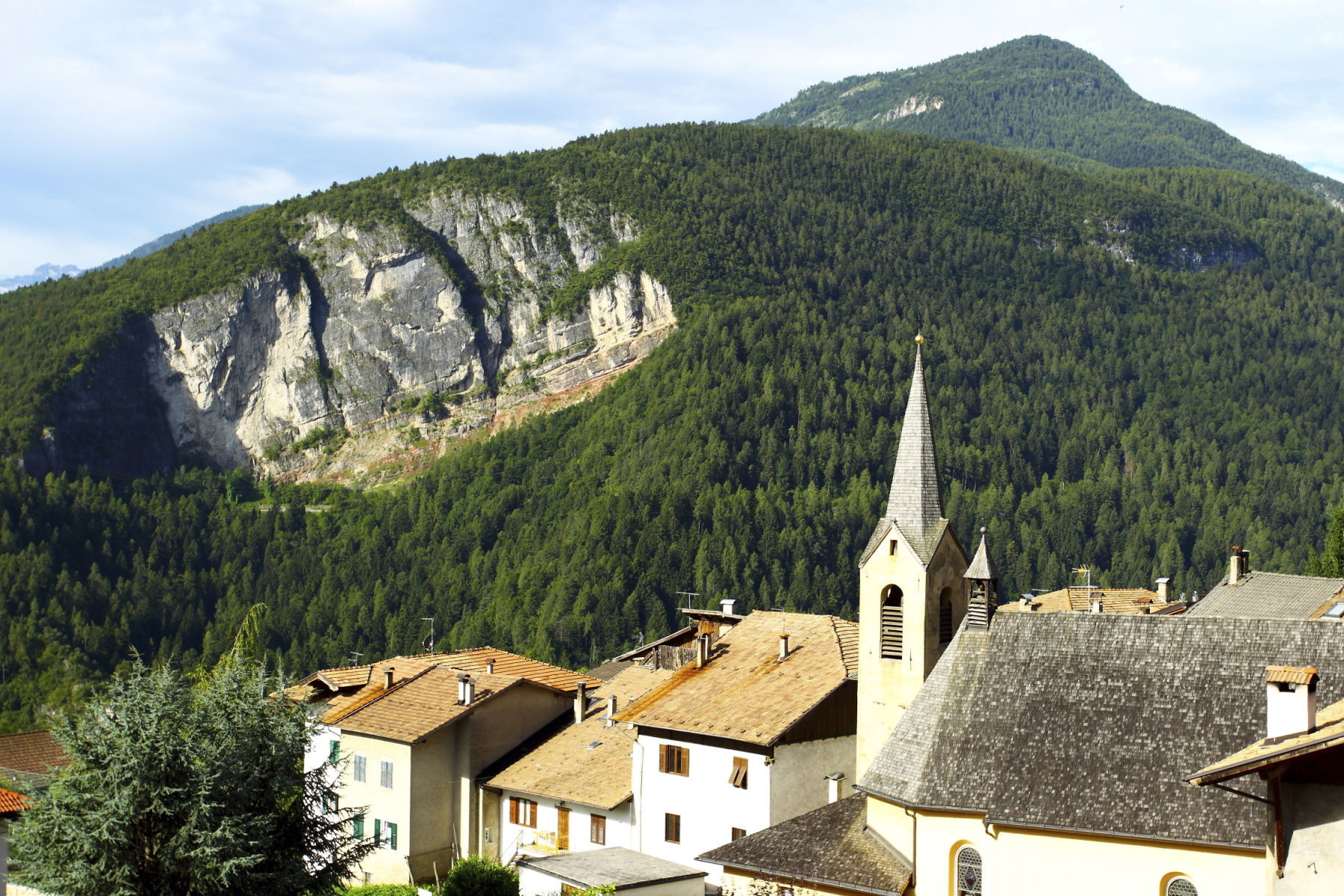 Back in  the car and leaving Cagnò Italy