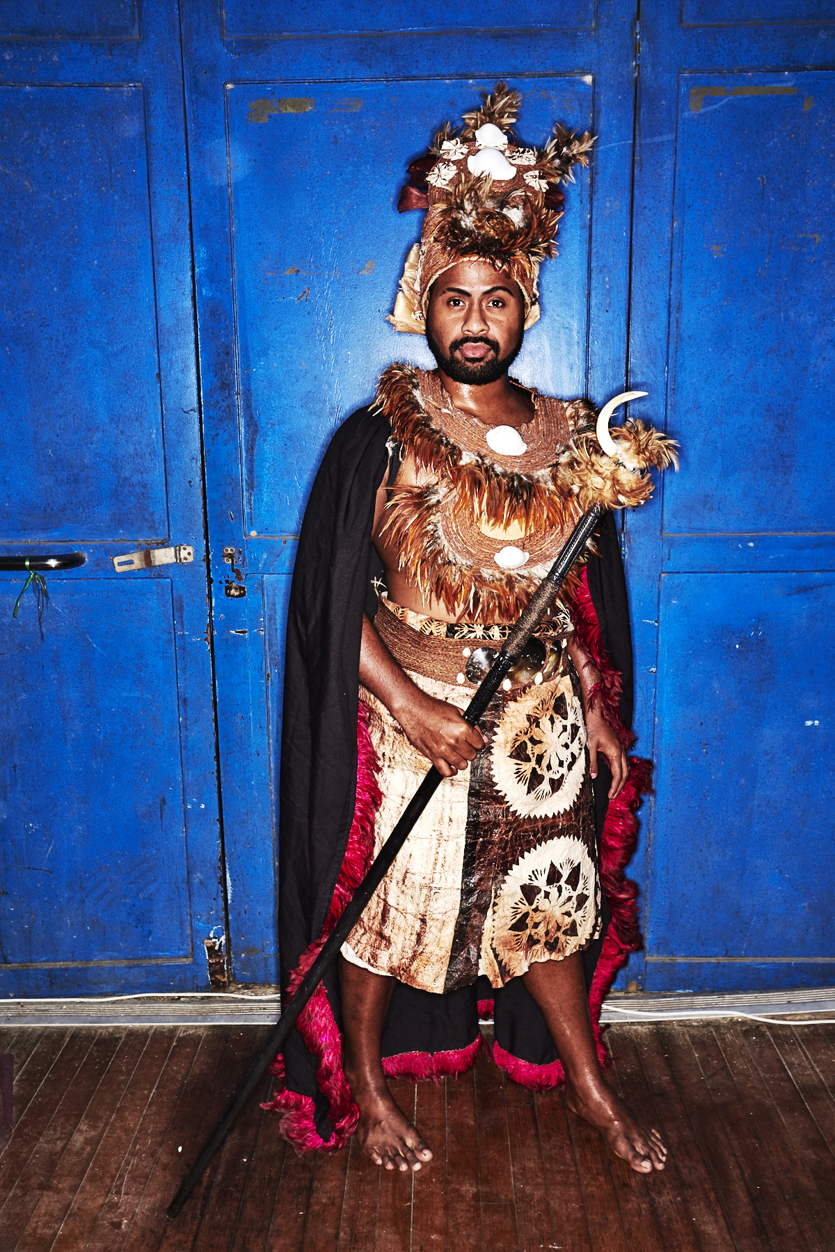 Traditional Fijian Dancers open Fiji Fashion Week Backstage