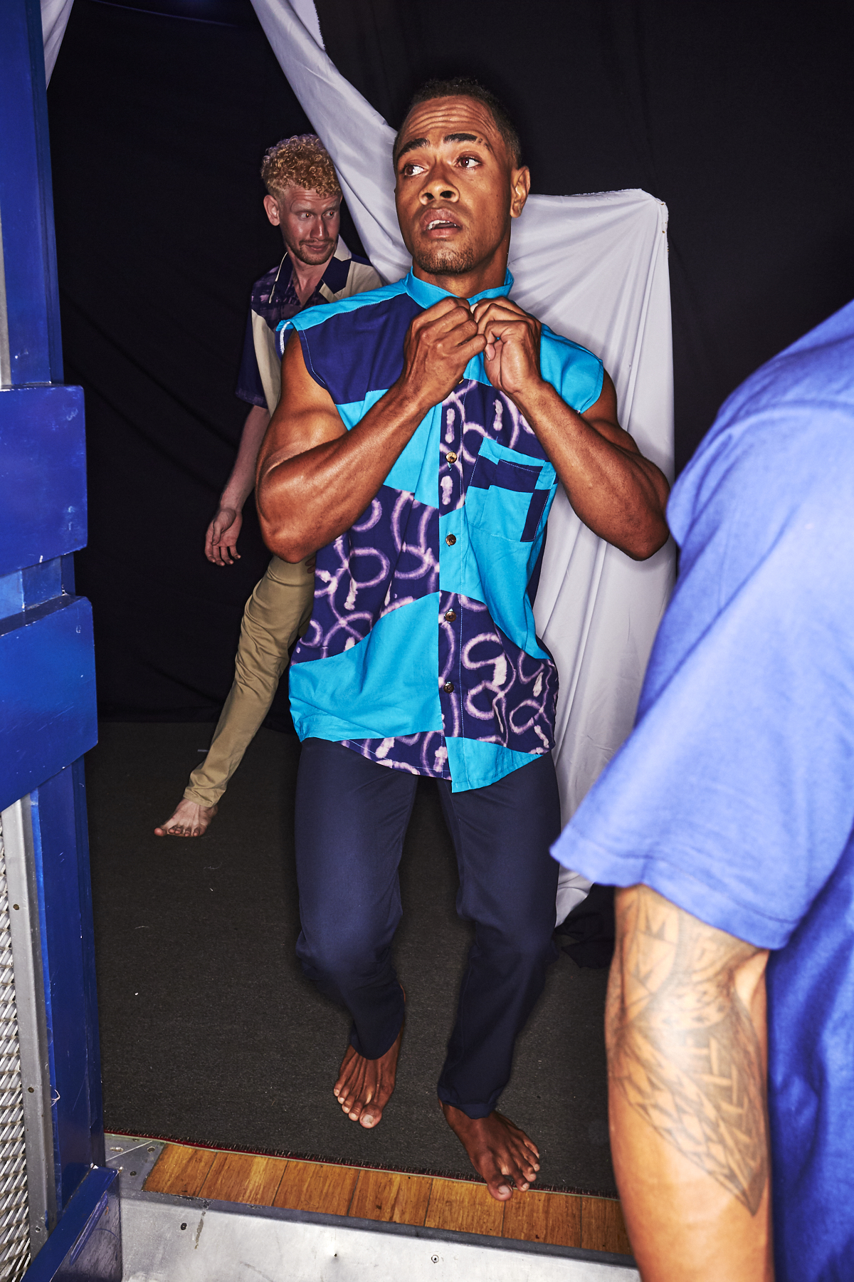 Ramokosoi Campbell Eferemo 2019 Fiji Cruise Resort Show Suva Backstage