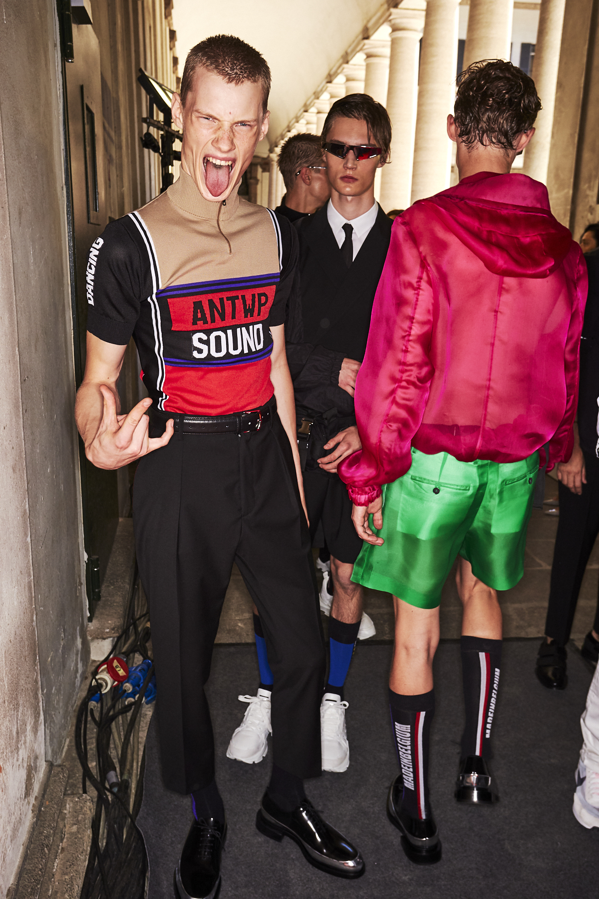 Les Hommes SS20 Men Fashion Show Milan Backstage